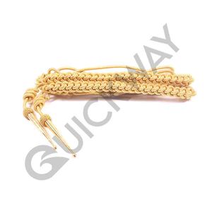 Aiguillette dorée personnalisée de haute qualité, uniforme de cérémonie confortable avec deux embouts dorés - Product Image 1