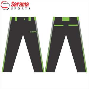 Pantalones de béisbol en blanco grises de poliéster 100% sublimados personalizados para hombre al por mayor con logotipo personalizado e impresión, - Product Image 1