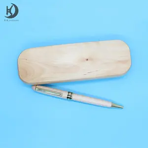 Je-23 al por mayor de lujo eco amigable caliente de bolígrafo con caja de logotipo personalizado de madera twist bolígrafo