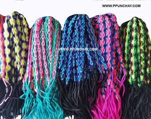 Pulsera étnica andina de macramé de Coco, pulseras de Amistad de colores bonitos de Punchay, Perú, pulsera PPunchay de moda - Product Image 3