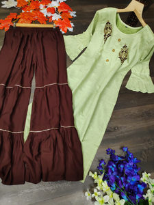 Kurtis pour femmes Designer femmes indien Plazzo filles robe indienne veste Dupatta longue Kurti laine femmes Kurtas coton Reyon vêtements Shalwar Kameez - Product Image 5