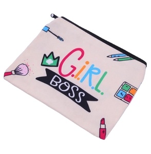Custom Size Eco-Friendly Women's <b>Travel</b> Cosmetic Bag Zipper Closure Pouch <b>Case</b> Wholesale Price Exporter Manufacturer Design - Product Image 1