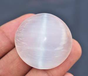 Cabujones de selenita Natural, gemas sueltas de cristal hechas a mano, GEMA de selenita al por mayor, cabujón Suelto - Product Image 6