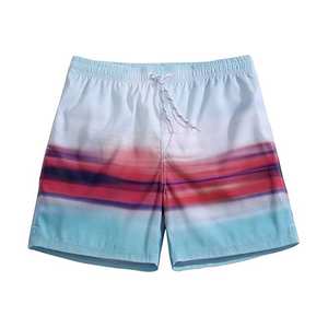 กางเกงว่ายน้ำเอวสูงป้องกันการเกิดรอยยับของผู้หญิงกางเกงว่ายน้ำขาสั้นแบบผูกเชือกพิมพ์ลายดิจิตอลสไตล์ลำลอง - Product Image 2