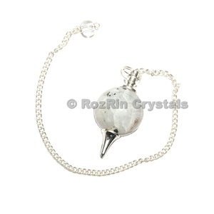 Péndulo de chacra de cuarzo rosa, tres unidades en línea, proveedor de péndulo de cuarzo rosa - Product Image 5