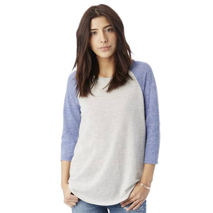 Maillot de baseball pour femmes de haute qualité, personnalisé, manches raglan 3/4, couleur contrastée, respirant, vêtements de sport - Product Image 4