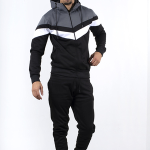 Chaqueta de Color contrastante para hombre, Sudadera con capucha ajustada, cremallera, informal, de manga larga, deportiva, 2021 - Product Image 2