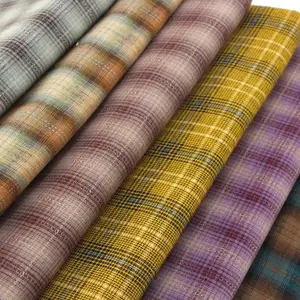 Hot Sale 100% Cotton Yarn Dyed Fabric High Quality Plaid Flannel Fabric for Men Shirt Pajama Dress and Skirt