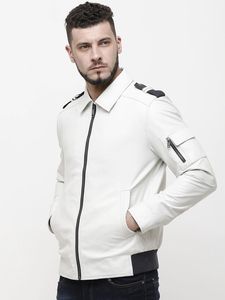 Chaqueta de Cuero Genuino Personalizada para Hombre, Venta al por Mayor, Corte Ajustado, Cierre de Cremallera, Chaqueta Corta de Cuero Vacuno para Motocicleta, Abrigos de Cuero Personalizados para Hombre - Product Image 3