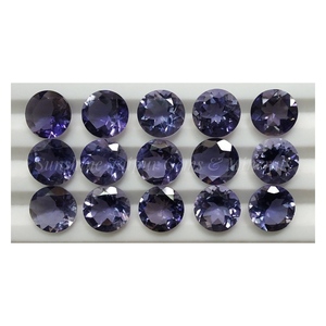 7mm rond brillant coupe naturelle IOLITE prix de gros usine de haute qualité pierre précieuse en vrac à facettes | IOLITE NATURELLE | - Product Image 2