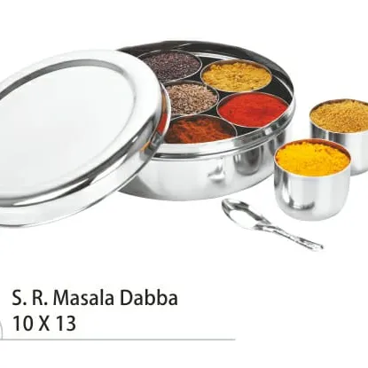 Stainless Steel Spice Box Masala Dabba Condiment Container