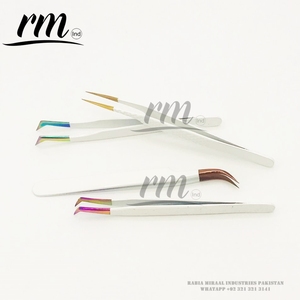 Pincettes luxueuse à poignée en diamant blanc, pour les extensions de cils, avec plusieurs points, qualité supérieure, Logo privé et emballage personnalisé - Product Image 5