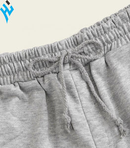 2025 nuevo diseño 100% algodón logotipo personalizado cordón cintura dobladillo enrollado venta al por mayor stock pantalones cortos de playa para dama pantalones cortos para correr - Product Image 4