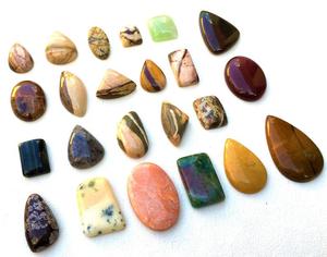 Magnifique ensemble de 23 pièces de cabochons en jaspe naturel multi-formes lisses pierres précieuses en vrac perles de pierre de qualité incroyable en gros - Product Image 1