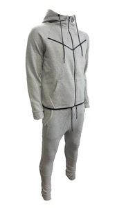 ชุดวอร์มทรงวีสำหรับผู้ชาย,กางเกงวิ่งเข้ารูปเสื้อฮู้ดทำจากซิปด้านบนกางเกงรัดรูป - Product Image 3