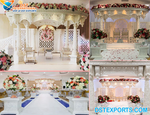 งานแต่งงานแบบอินเดียแบบดั้งเดิม ราชวัสดุ รัชวัสดุ รำฎวัสดุ  พร้อมธีมงานแต่งงานสุดหรูหราสีทอง  แบบพกพา ทำจากไฟเบอร์  สำหรับงานแต่งงานแบบฮินดูแบบดั้งเดิม - Product Image 6