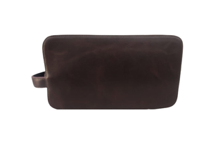 Kit Dopp de cuero genuino Patrón geométrico Estuche con cremallera Accesorio de moda elegante - Product Image 3