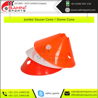 Kubah Latihan Sepak Bola Jumbo Saucer Cone, Tinggi 15 cm dan Diameter Dasar 30 cm, Plastik Tahan Lama untuk Olahraga