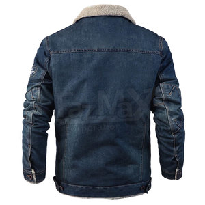 Jeans à col en fourrure Vestes oversize Vêtements de mode homme Veste en jean - Product Image 2