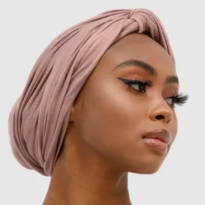 2022 new customize sretchy jersey turban for Muslim African women instant comfortable lady's turbans