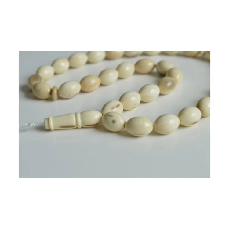 Fornitore universale di perline di preghiera del rosario Misbaha di mammut preistorico 33 perline di preoccupazione 33 G