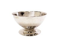 Grand bol de service pour salade de fruits, vernis à fruits en métal décoratif et en argent, pour noix, sous forme de cône martelé à la main de luxe en acier inoxydable