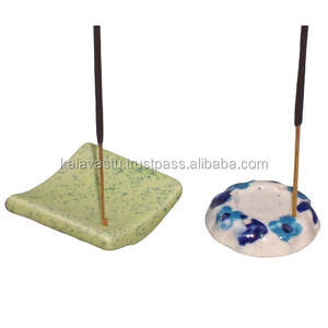 Quemador de incienso de cerámica y atrapasmas, soporte de palo de incienso hecho a mano, soporte para aromaterapia Agarbatti - Product Image 4