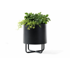 Jardinières de jardin en métal galvanisé, Pot en métal de luxe moderne et Vintage, support à Joint, panier de plantes noir - Product Image 1
