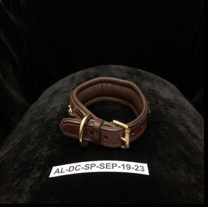 Collar de piel de vaca auténtica para perro, accesorio cómodo y duradero, con relleno suave - Product Image 2