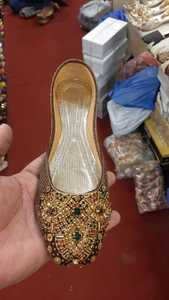 Fancy <b>Khussa</b> Shoes for Girls Light Weight Flat Pakistani Design with Embossing Logo for Spring Season - Product Image 2