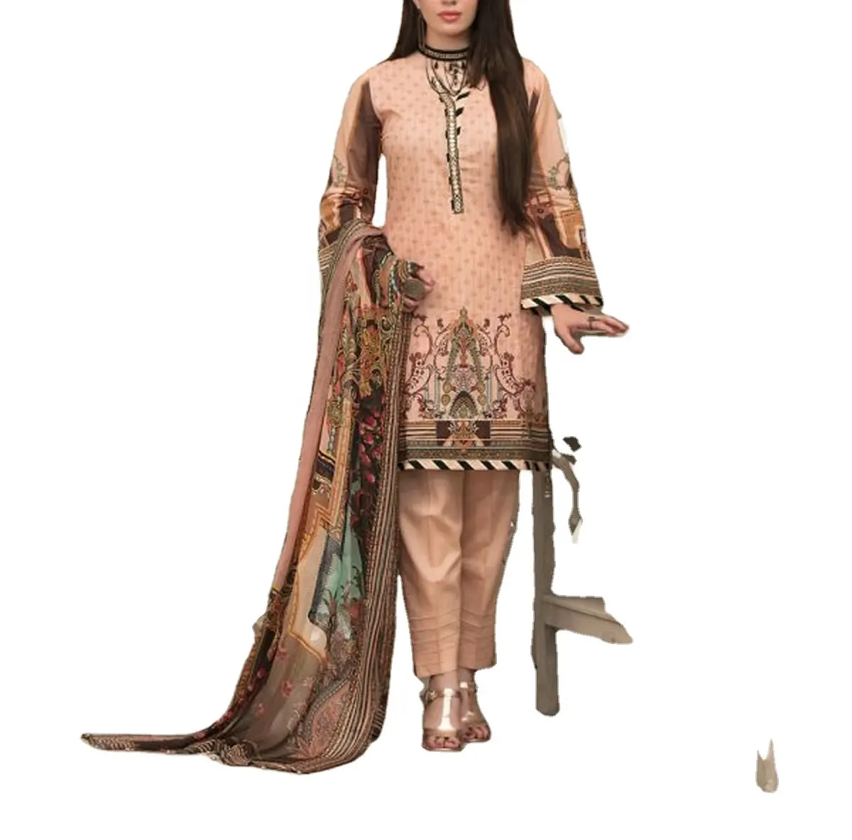 Пакистанский индийский хлопковый костюм для газона, шальвар камиз, горячий дизайн, тип одежды, материал сальвар камиз, хлопок