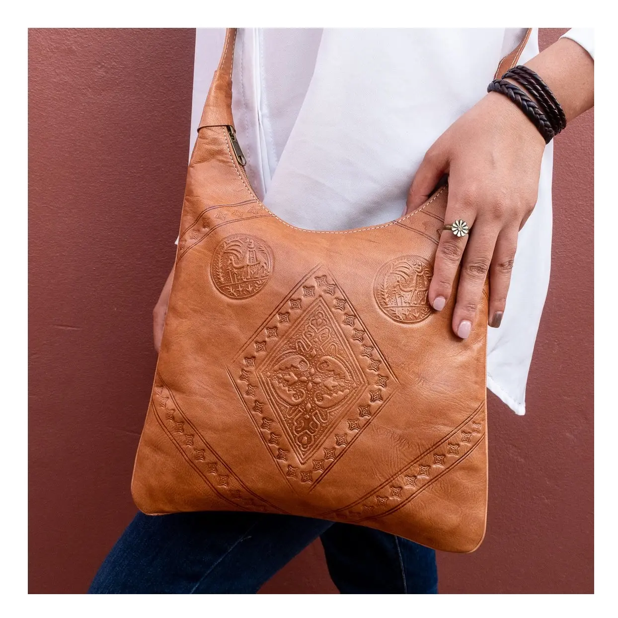 Shoulder Bag Tan Leather Crossbody Bag, Natural 10 Custom Handmade Vintage Customized OEM GENUINE Leather Girls OEM Available