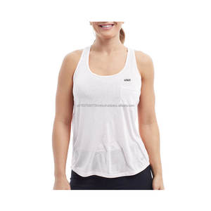 Camiseta sin mangas de algodón para mujer, prenda de vestir, de poliéster 100%, con cuello redondo, personalizada, Chaleco de punto acanalado, servicio OEM - Product Image 2