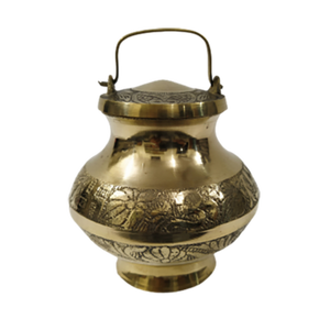 Olla Decorativa de Latón Ganga Jal - Product Image 1