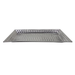 Utensilios de cocina de alta calidad Metal Rectangular pulido bandeja de acero inoxidable plato para servir vajilla personalizada a granel - Product Image 1