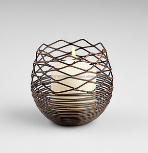 Candelabro de diseño de iluminación redondeada, soporte de vela de Metal sólido para decoración de interior y exterior, votivo - Product Image 5