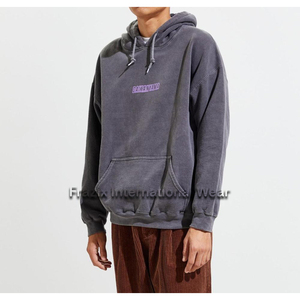 Sweat-shirts à capuche en polaire légers et chauds pour hommes, de haute qualité, personnalisables, coupe oversize, design délavé à l'acide, séchage rapide - Product Image 5
