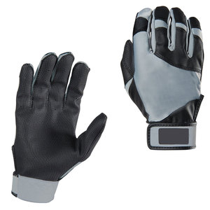 Gants de frappe Geo Brothers personnalisés pour hommes, gris et noir, en cuir, pour gaucher, avec fermeture auto-agrippante, chauds pour l'hiver, à doigts entiers, 2022 - Product Image 1