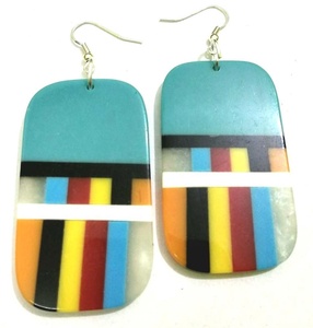Pendientes Colgantes de Resina Acrílica con Diseño de Corazón Cristiano Clásico, Nueva Colección, Artesanía de Calidad para Mujer - Product Image 2