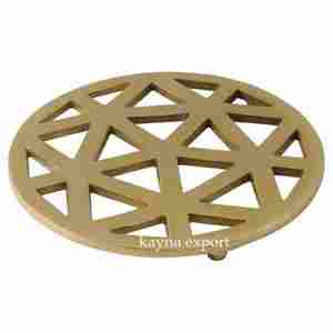 Dessous de plat moderne en aluminium nouveau design forme ronde fabriqués à la main maison et hôtel restaurant ustensiles de cuisine utiliser un tapis et des tampons en métal - Product Image 4