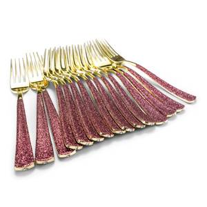 Stainless Steel Eco-Friendly <b>Fork</b> Set Flatware Utensils Restaurant Hotel Customized Color Gold Handle Cutlery Kitchen - Product Image 6