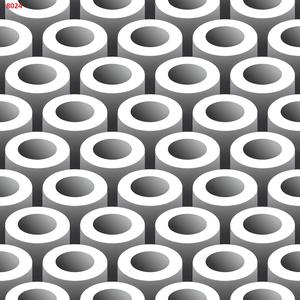 Hot Selling New Design 3d Wall Background <b>Backsplash</b> Floor Matte Glazed Porcelain Grey Round Design Mosaic <b>Tile</b> White Perfect - Product Image 2