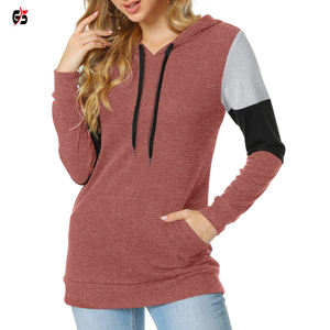 Sweat-shirt à capuche pour femme, vêtement d'extérieur de bonne qualité, sweat-shirt en coton doux, tissu molletonné, tenue de ville décontractée, Service OEM, hiver, - Product Image 2