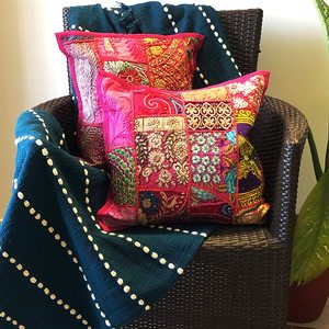 16 Patchwork Embroidered Ethnic Decorative Vintage Cases Art Indian <b>Cushion</b> <b>Cover</b> Embroidery HANDMADE Decor Pillow Cases <b>Covers</b> - Product Image 4
