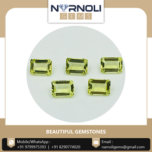 Quartz doré naturel, pierre précieuse verte de qualité supérieure, pierres Narnoli, belle apparence, pierre facettée non montée pour la fabrication de bijoux et l'artisanat - Product Image 5