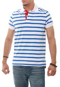 Verano más nuevo diseño de calidad superior hombres diseño rayado algodón polos transpirable manga corta Polo camisa - Product Image 4