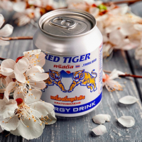 Boisson énergisante Red Tiger de qualité supérieure, marque OEM, infusée à la taurine, faible en glucides, sans sucre et certifiée Halal