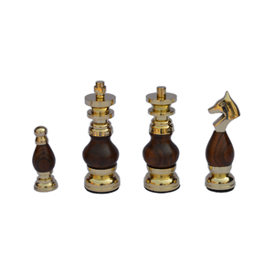 Jeu d'échecs, finition colorée, brillantes, de couleur or, conception en métal massif - Product Image 4