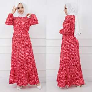 Nouvelle collection : Ensemble robe à motifs pour femme, vêtements islamiques turcs, Abaya Kaftan, mode islamique arabe de Dubaï, robes turques - Product Image 4