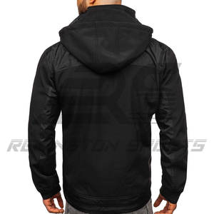Chaquetas Softshell con cuello levantado y cremallera frontal con impresión de logotipo personalizado 2023, chaqueta Softshell ligera para hombre - Product Image 2